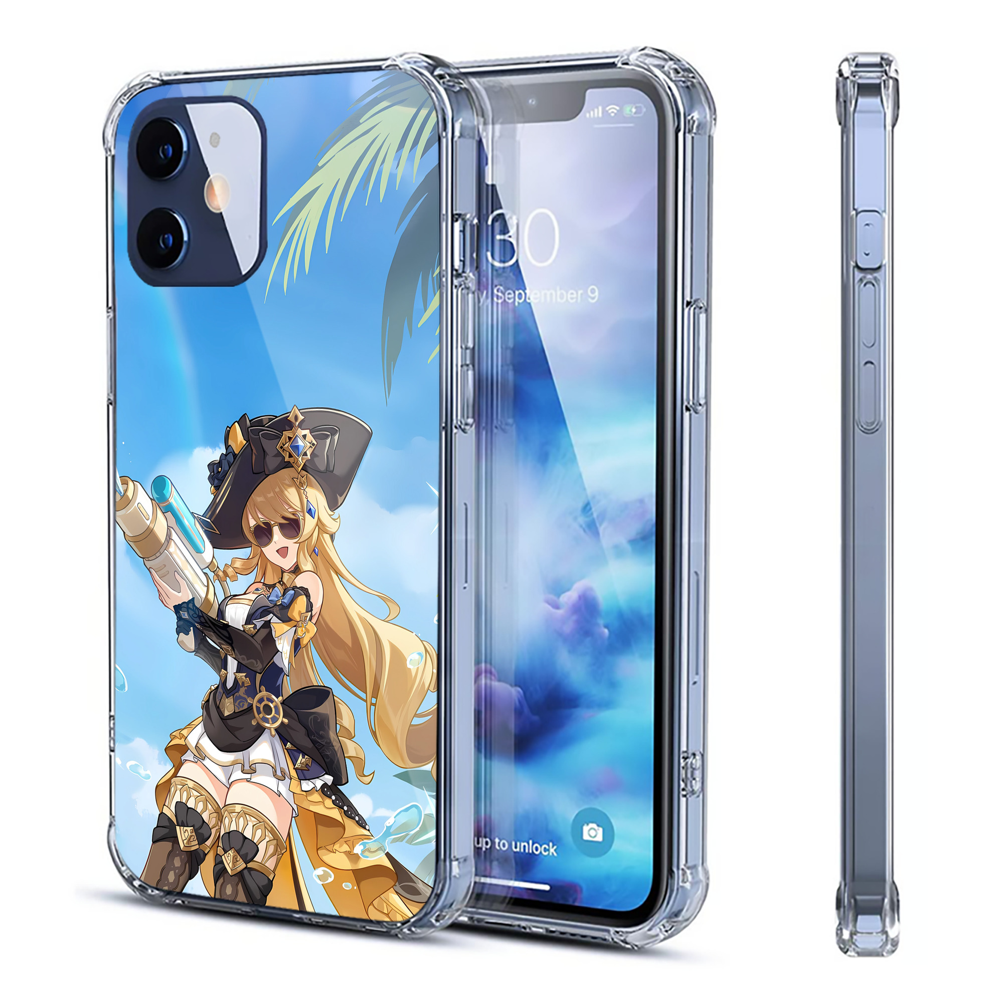 げんし神 genshin 【iPhone 12シリーズ対応】透明スマホケース（クリアソフトケース）